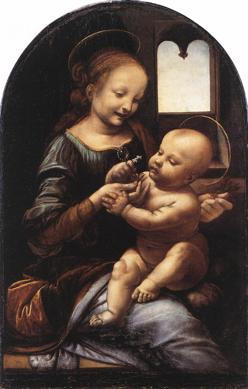  Leonardo  Da Vinci Madonna Benois Madonna with a Flower